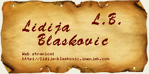 Lidija Blašković vizit kartica